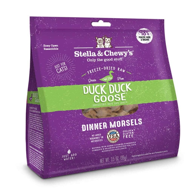 Stella & Chewy's Dinner Morsels Duck Duck Goose Freeze-dried Raw Dinner Morsels Cat Food 3.5oz