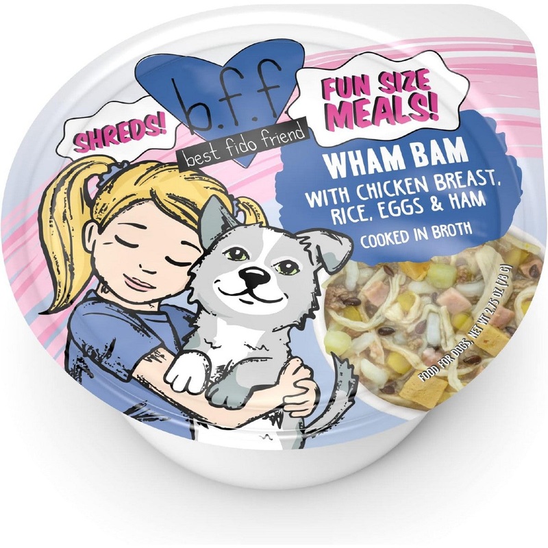 BFF Fun Size Meals Wham Bam Chicken Ham Wet Dog Food 2.75oz