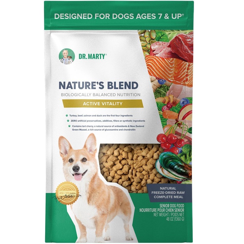 Dr. Marty Nature's Blend Freeze Dried Active Vitality Senior Dog Food 48oz