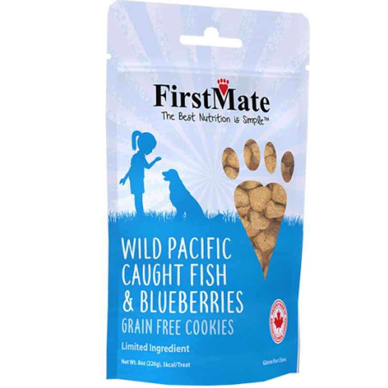 First Mate Wild Pacific Caught Fish & Blueberries Dog Treats 10lb