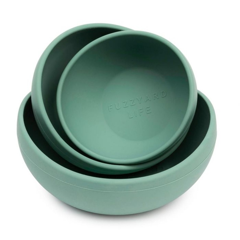 FuzzYard Life Silicone Bowl - - Myrtle Green