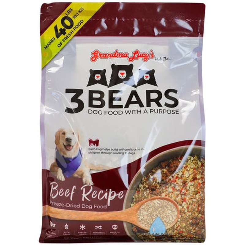 Grandma Lucy's Freeze Dried 3 Bears Beef Dog Food 8lb