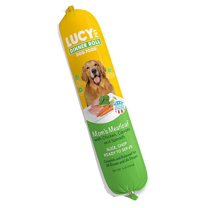 Lucy Pet Moms Meatloaf Dinner Roll Chicken Dog Food 4lb