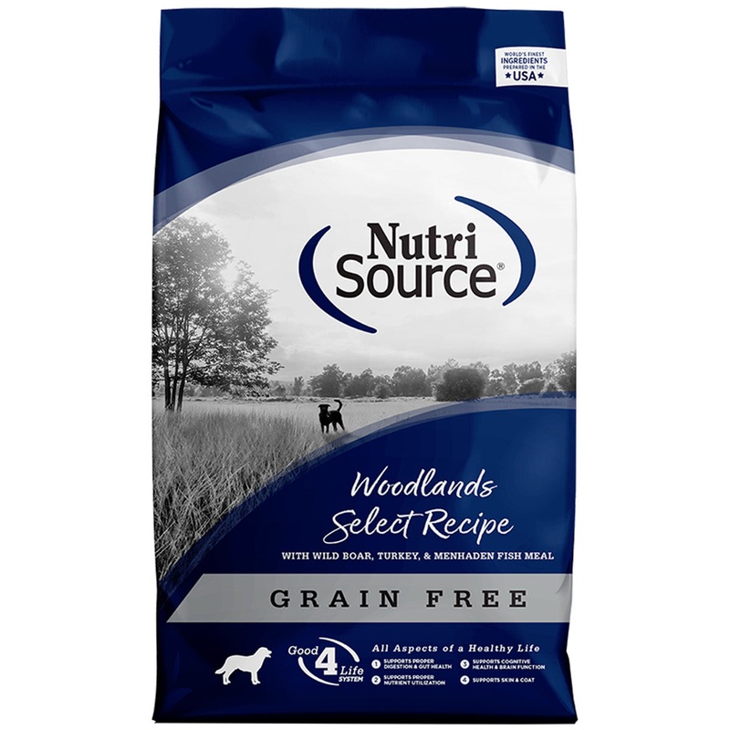 NutriSource Grain Free Dry Dog Food - Woodland Select Boar,  Turkey, & Menhaden Fish - 26lb Bag