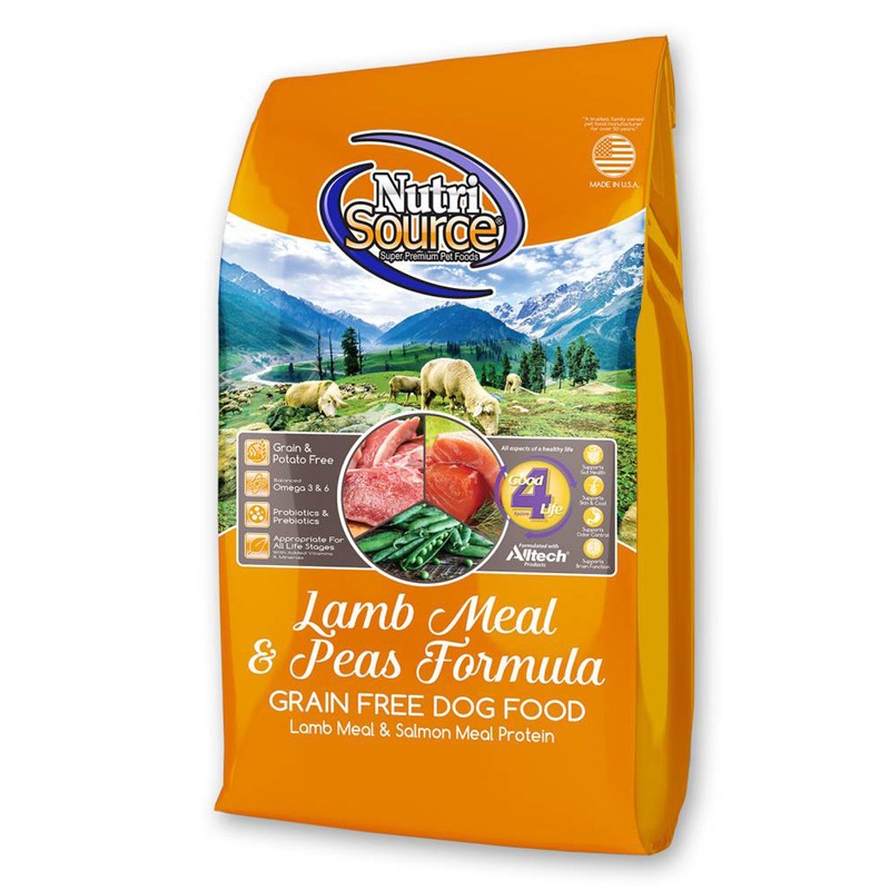 NutriSource Grain Free Lamb & Peas Dry Dog Food 26lb Bag