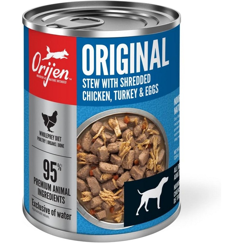Orijen Chicken Turkey Eggs Original Stew Canned Dog Food 12.8oz