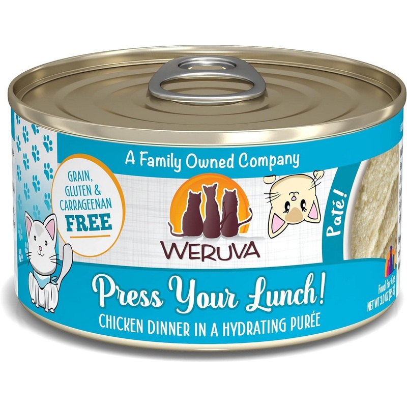 Weruva Press Your Lunch! Chicken Hydrating Puree Canned Cat Food 3oz