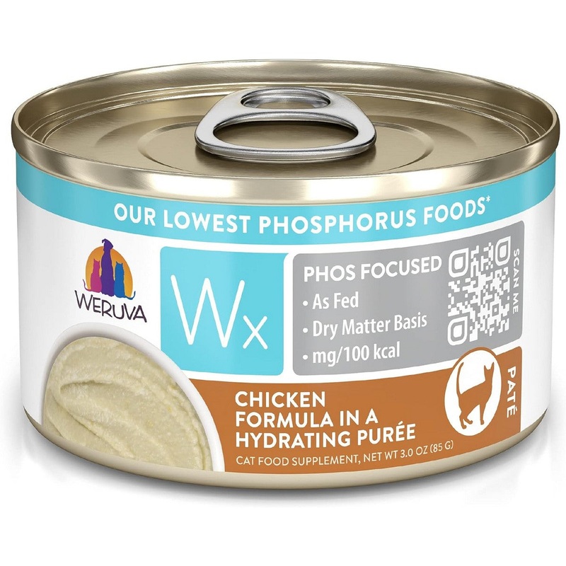 Weruza Wx Phos Focused Wet Cat Food - Chicken In Puree - 3oz Can