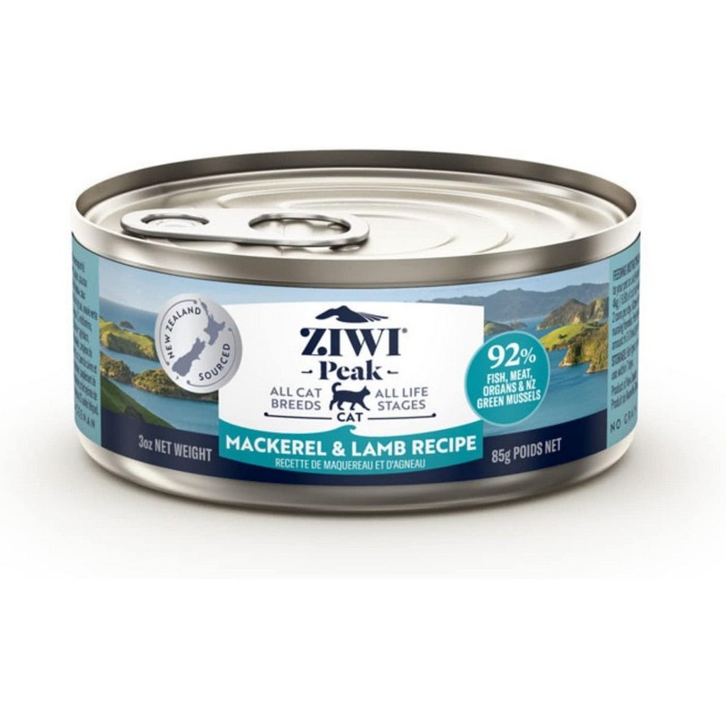 Ziwi Peak Wet Cat Food - Mackerel & Lamb - 3oz Can