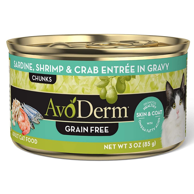 AvoDerm Grain-Free Wet Cat Food - Sardine, Shrimp & Crab - 3oz Can