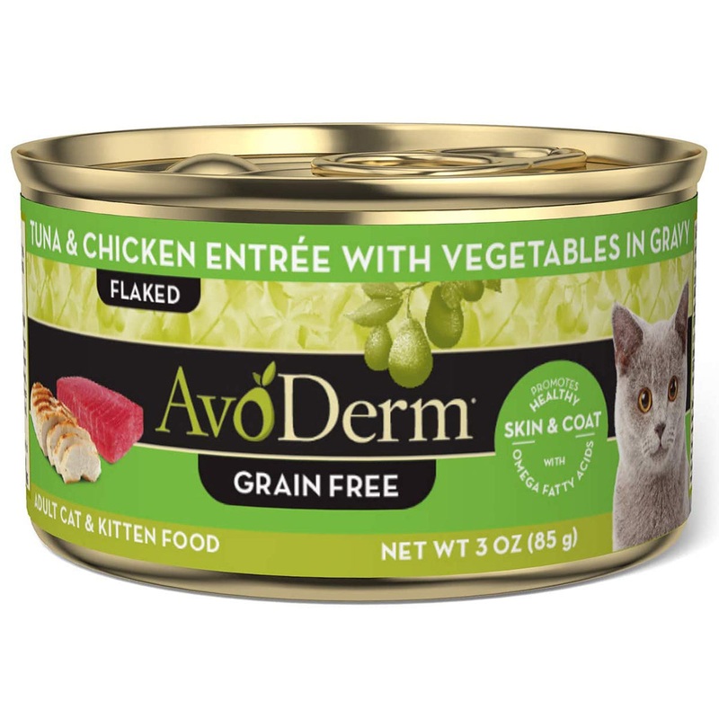 AvoDerm Grain-Free Wet Cat Food - Tuna & Chicken Entree with Vegetables - 3oz Can