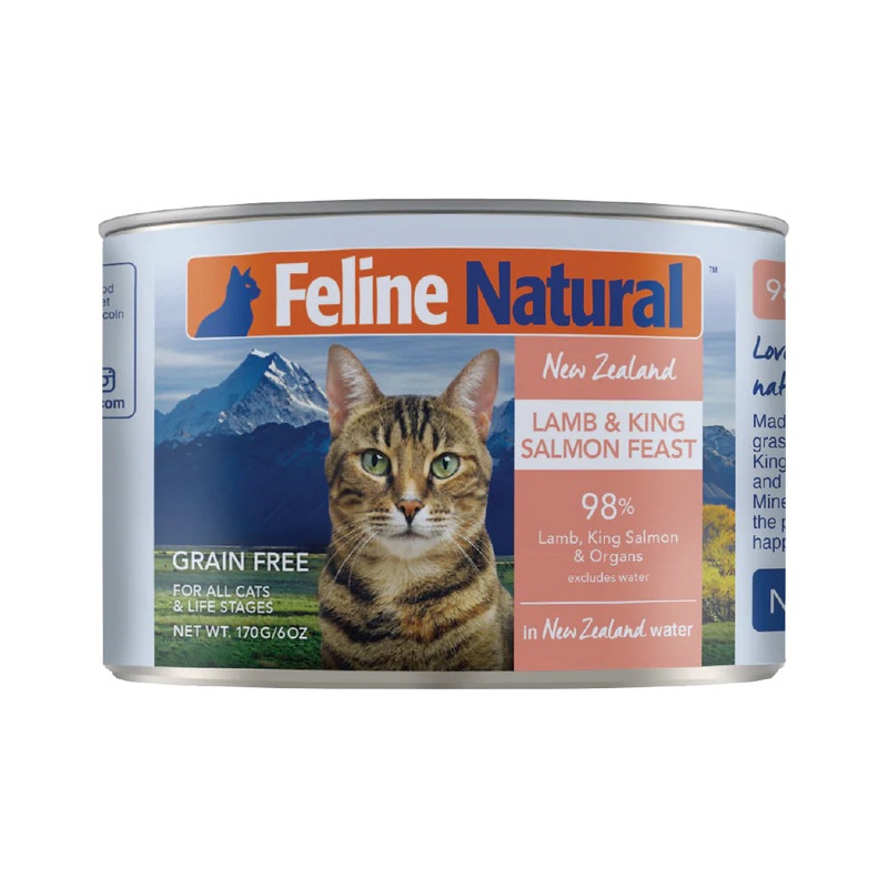 Feline Natural Wet Cat Food - Lamb & King Salmon - 6oz Can