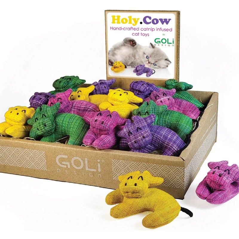 Goli Design Cotton Holy Cow Cat Toys 3.25"