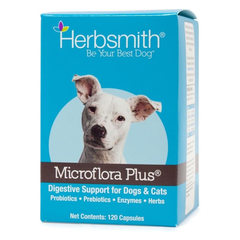 Herbsmith Microflora Plus Digestive Support for Dogs & Cats 120 Count