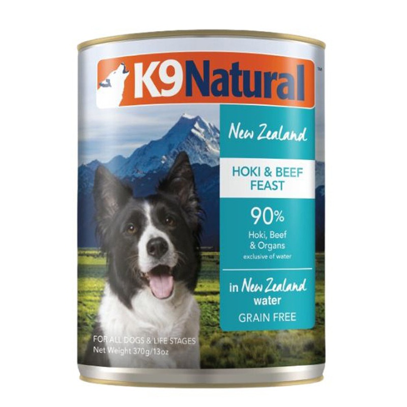 K9 Natural Hoki & Beef Feast Canned Dog Food 13oz