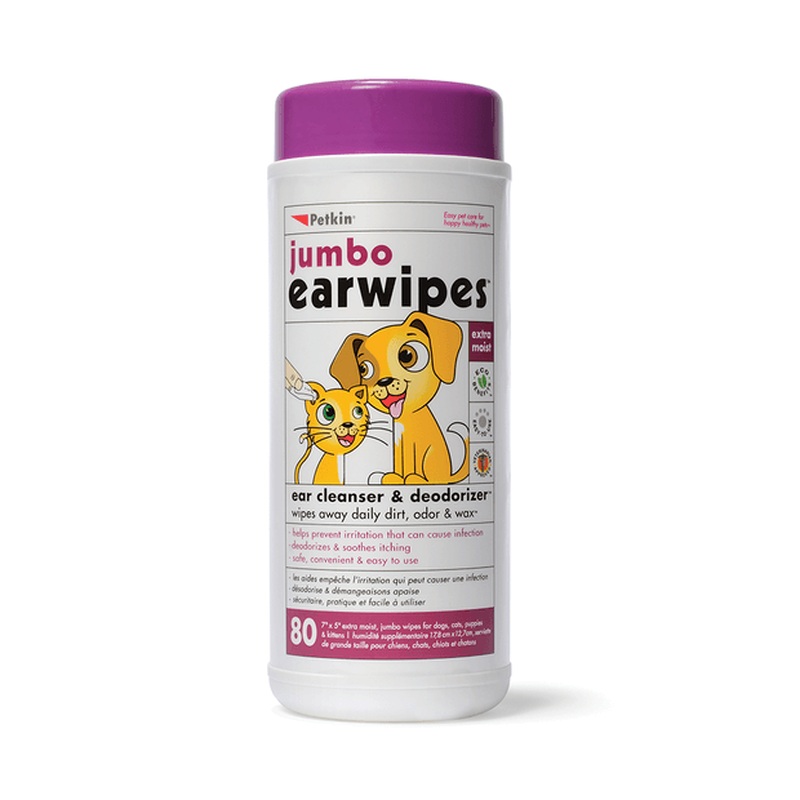 Petkin Jumbo Ear Wipes
