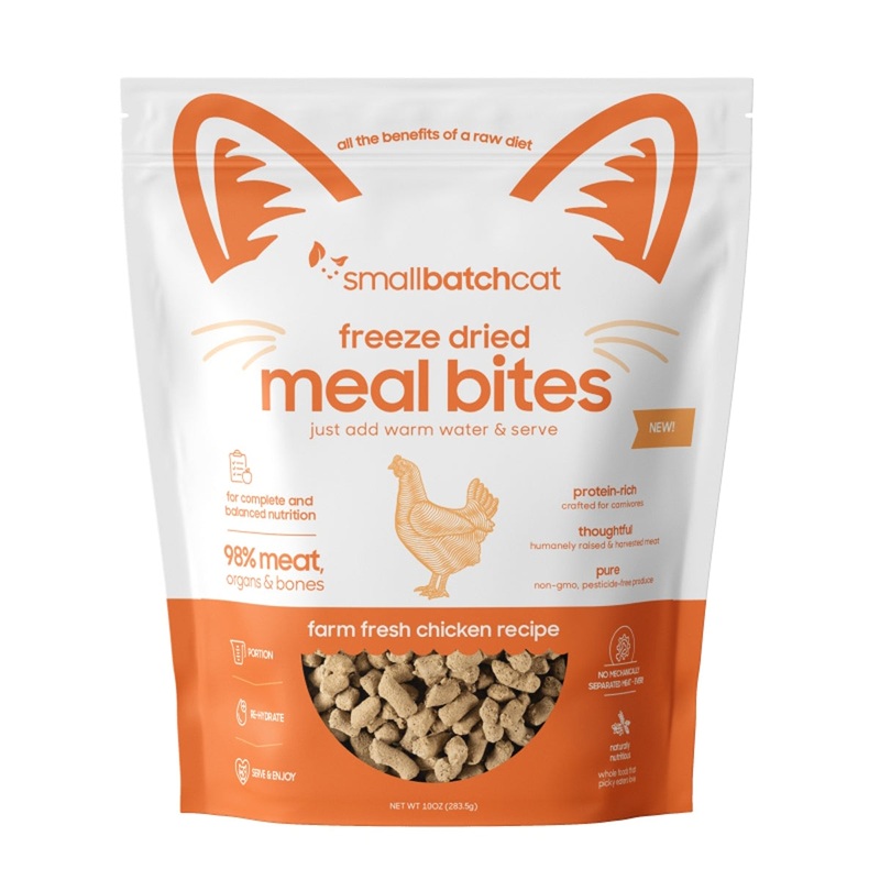 Smallbatch Bites Freeze Dried Cat Food - Chicken - 10oz Bag