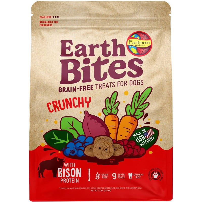 EarthBorn Bison Pumpkin Crunchy Biscuits Dog Treats 2lb