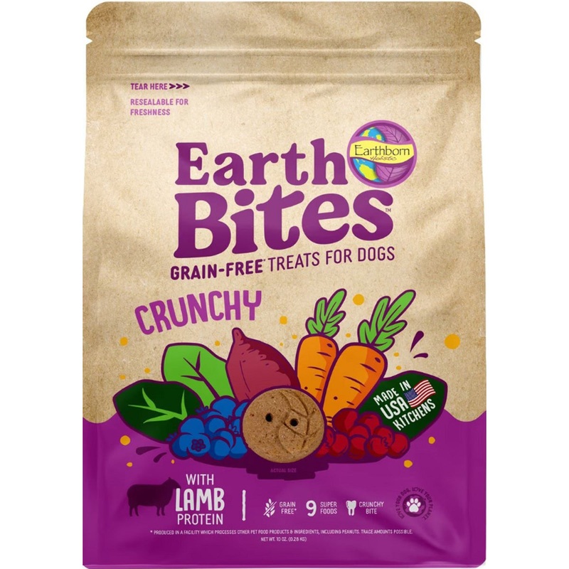 Earthborn Holistic EarthBites Grain-Free Lamb Pumpkin Dog Treats 10oz