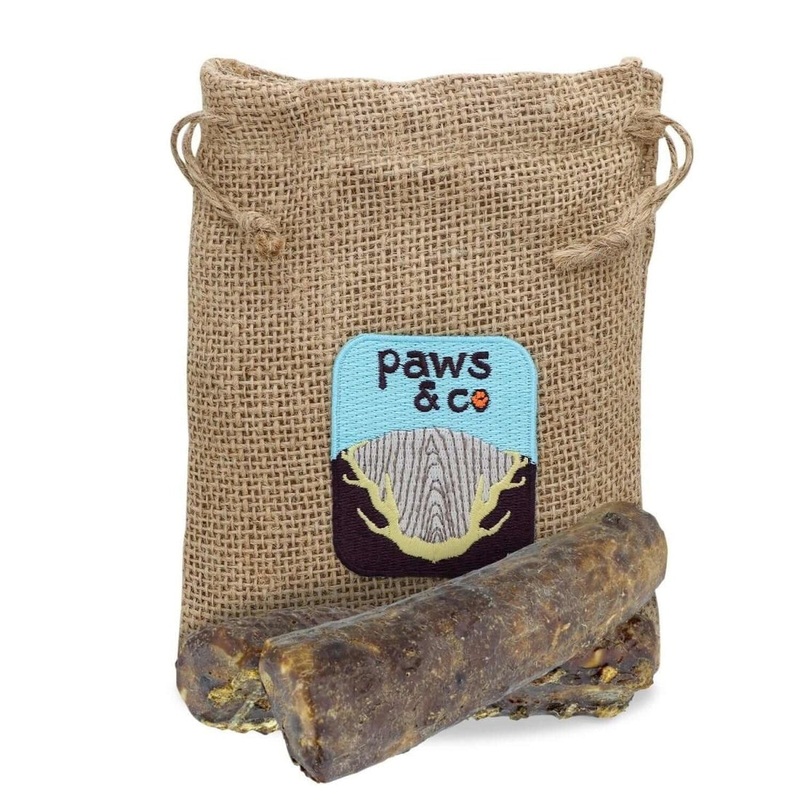 Paws & Co Beef Liver Dipped Split Elk Antler Chews Small for Dogs 4.25"