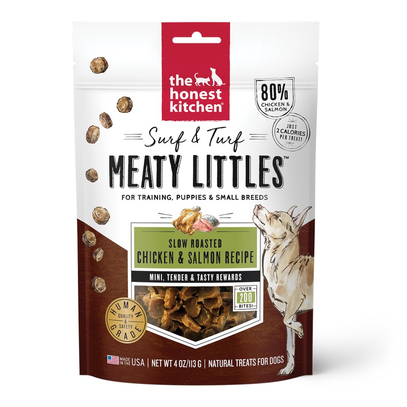 The Honest Kitchen Surf & Turf Meaty Littles Dog Treats - Chicken & Salmon - 4oz Pouch