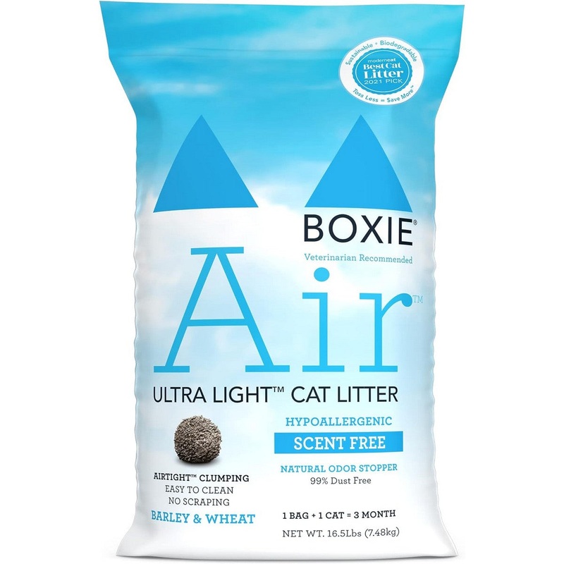 Boxiecat Air Lightweight Scent Free Premium Clumping Litter 16.5lb