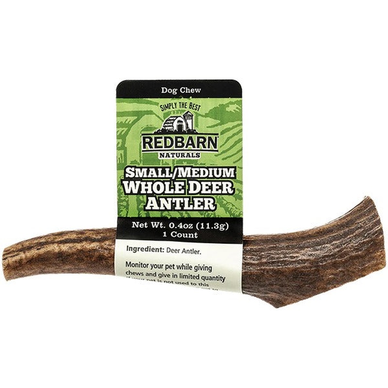 Redbarn Small Medium Whole Deer Antler Dog Treats 0.4oz