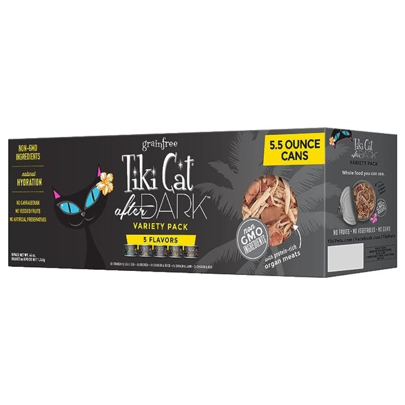 Tiki Cat After Dark Wet Cat Food - Variety Pack - 8ct of 5.5oz Cans