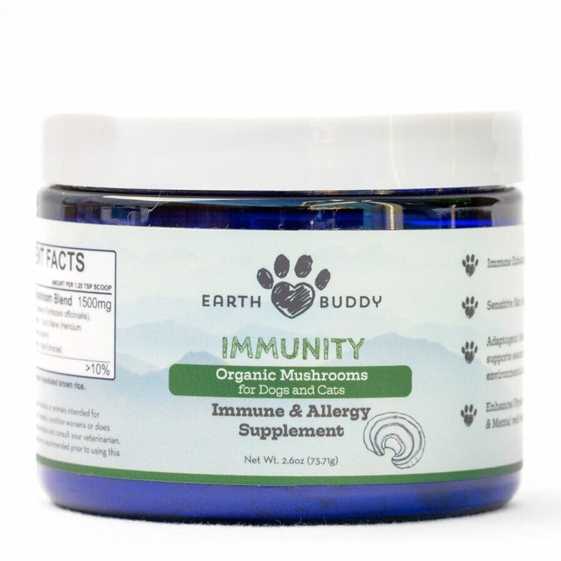 Earth Buddy Immunity  Organic Mushrooms for Dogs & Cats 1500mg