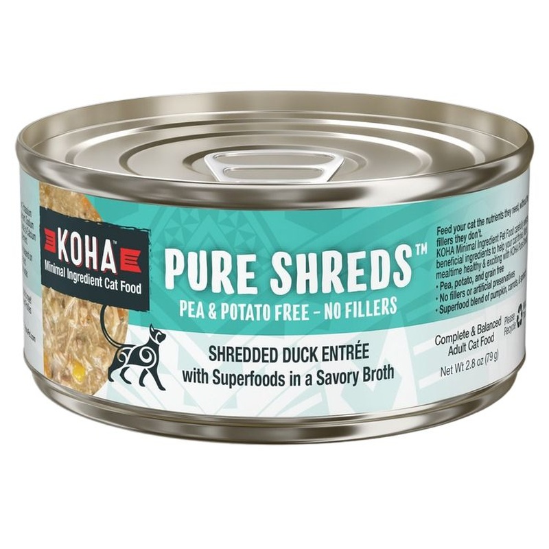 Koha Pure Shreds Wet Cat Food - Duck - 2.8oz Can