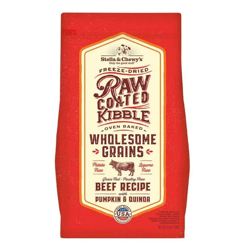 Stella & Chewy's Raw Coated Wholesome Grains Beef Dry Dog Food 22lb