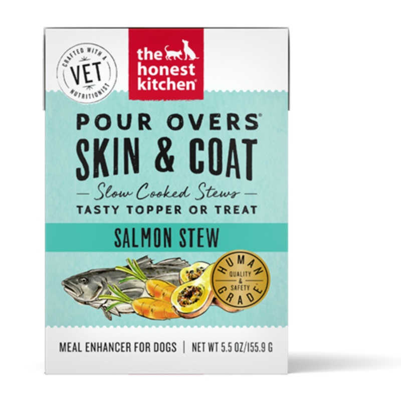 The Honest Kitchen Pour Overs Skin & Coat Dog Food Topper - Salmon Stew - 5.5oz