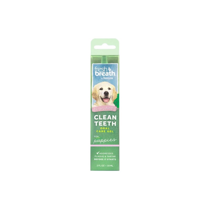 TropiClean Fresh Breath Brushing Dental & Oral Care Gel for Puppies