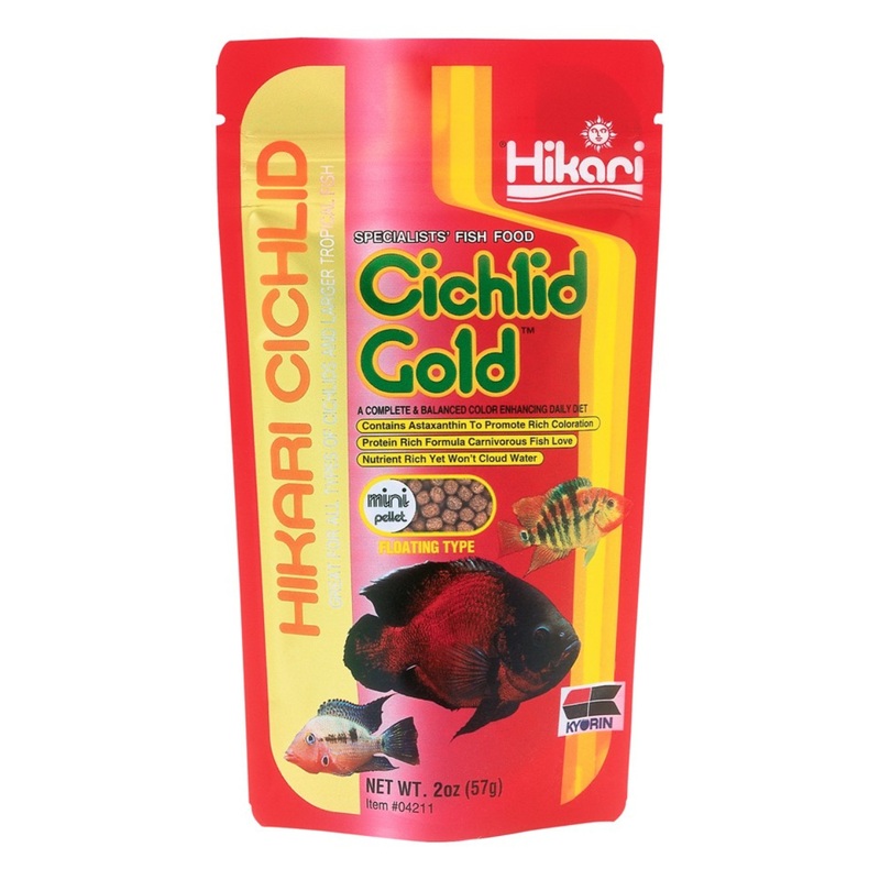 Hikari Cichlid Gold Mini Pellet Fish Food 2oz