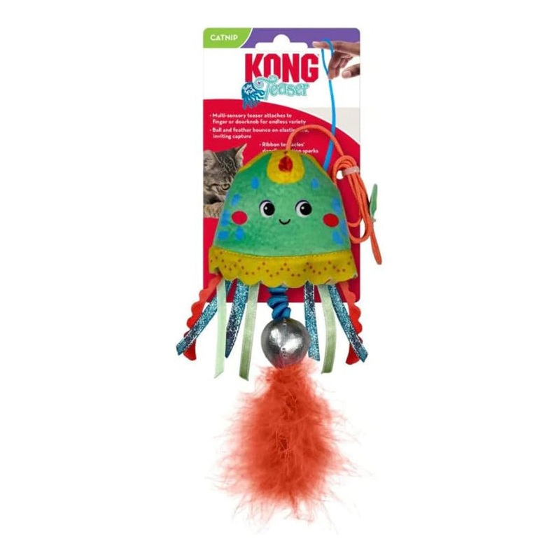 KONG Jellyfish Teaser Assorted Colors Cat Toy