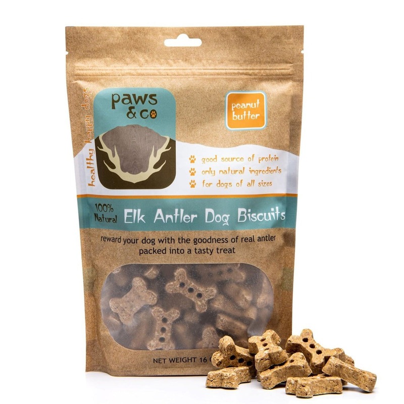 Paws & Co Elk Antler Dog Biscuits Dog Treats 16oz