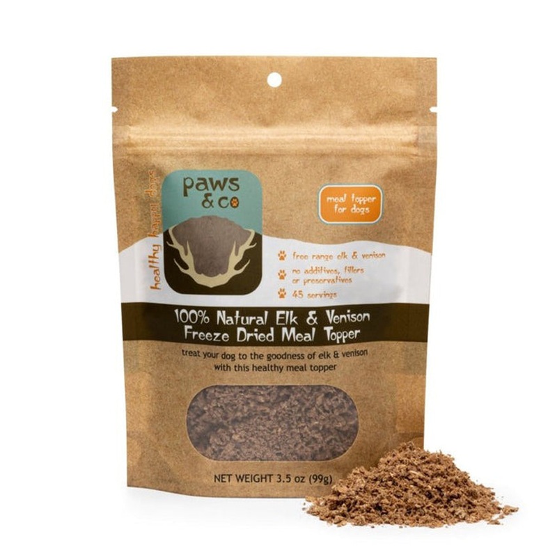 Paws & Co Elk & Venison Freeze Dried Meal Topper Dog Treats 3.5oz