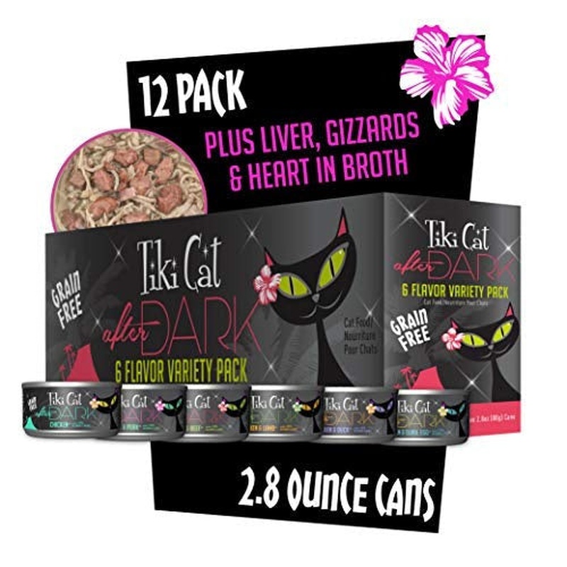 Tiki Cat After Dark Wet Cat Food - Variety Pack - 12ct of 2.8oz Cans