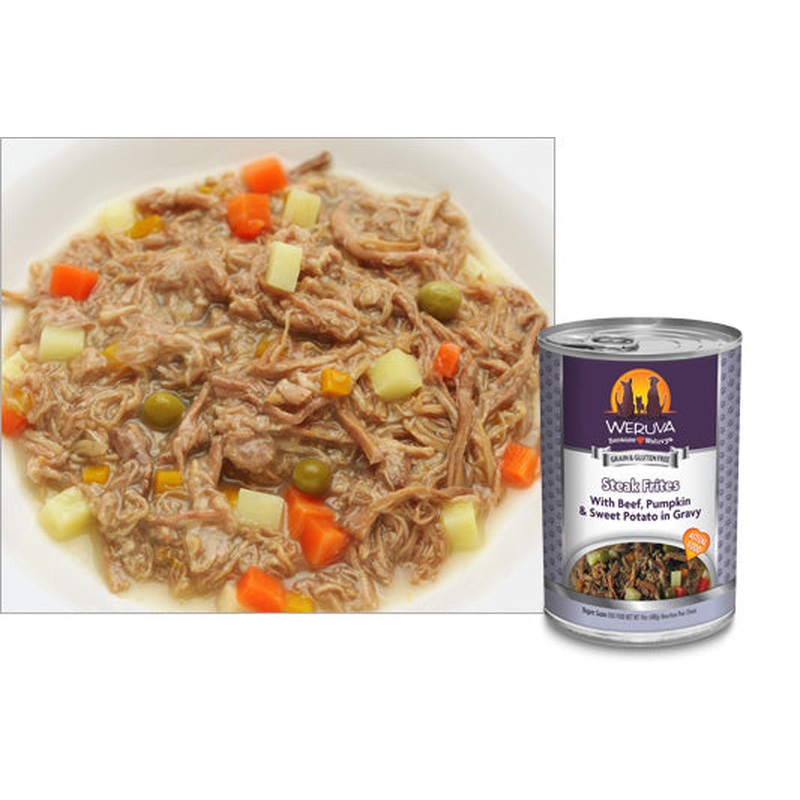 Weruva Steak Frites with Beef, Pumpkin and Sweet Potatoes in Gravy 5.5oz