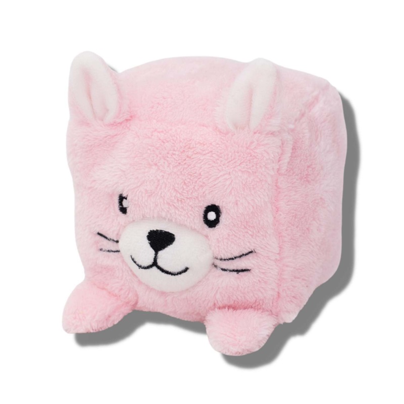 Zippy Paws Squeakie Blocks Plush Speaker Dog Toy - Bunny