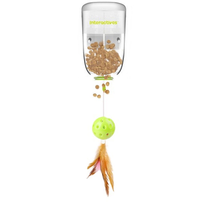 All For Paws - Table Treat Dispenser w/ Feather/Ball pull cord