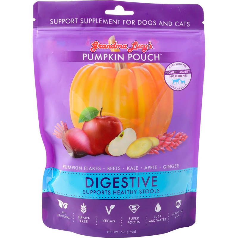 Grandma Lucy's Pumpkin Pouch Digestive Freeze-Dried Dog & Cat Food Topper 6oz