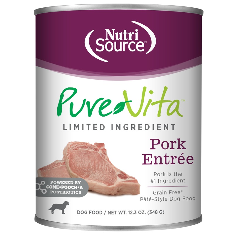 NutriSource PureVita Limited Ingredient Wet Dog Food - Pork - 12.3oz Can