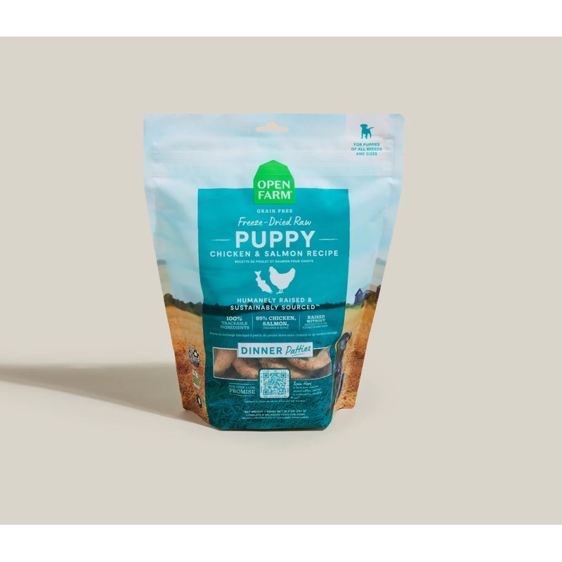 Open Farm Freeze Dried Raw Patties Puppy Dog Food - Chicken  - 10.5oz Pouch