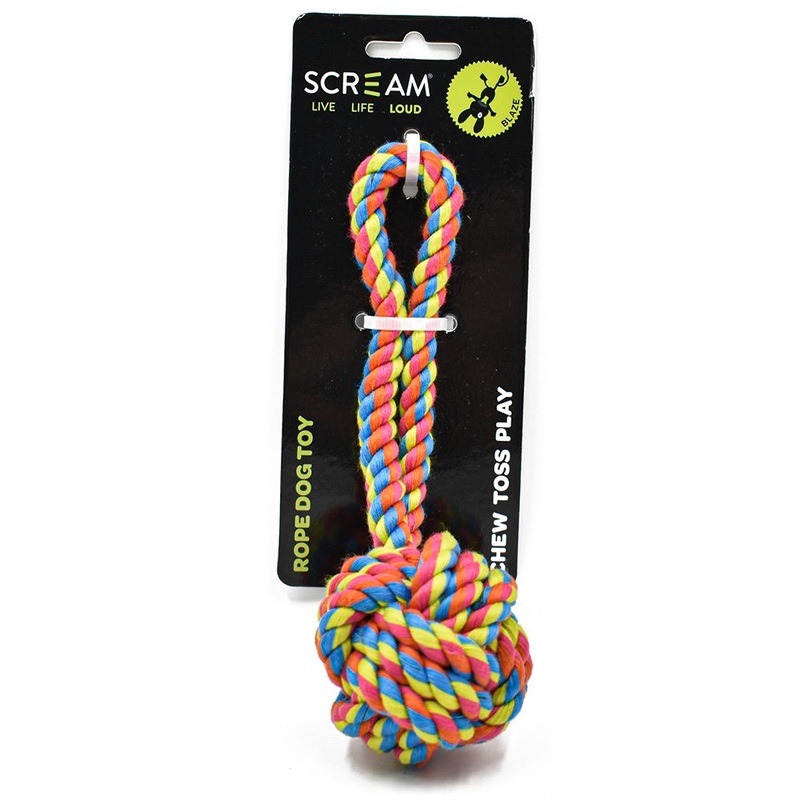 Scream Rope Fist Tug Dog Toy