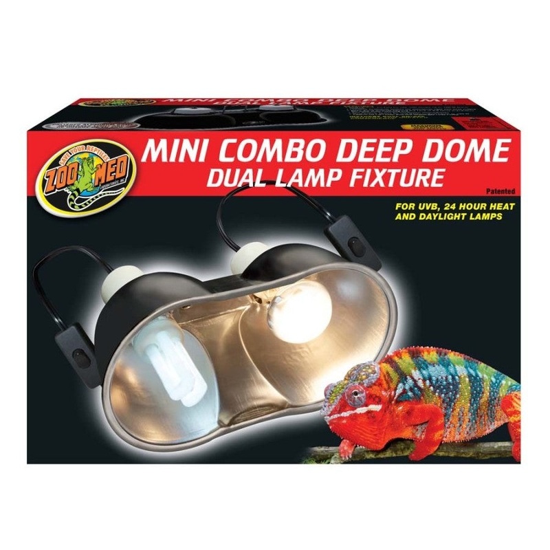 Zoo Med Mini Combo Deep Dome Lamp Fixture Black