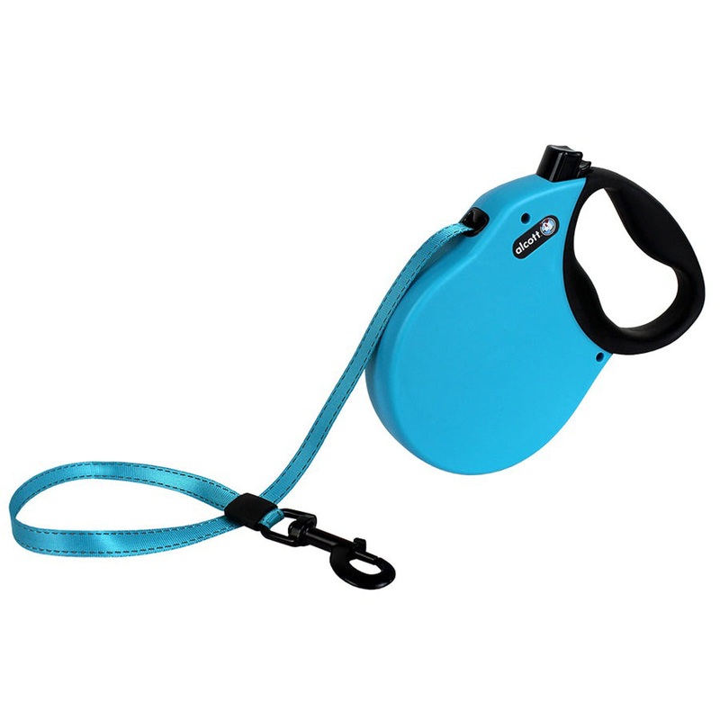 Alcott Expedition Retractable Dog Leash - Medium - Blue