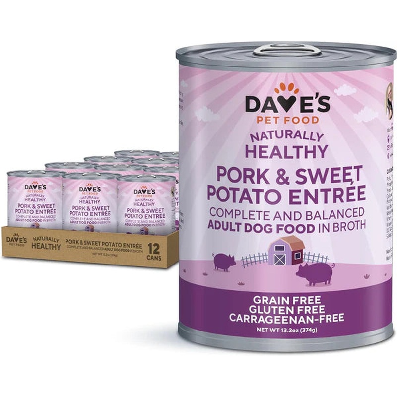 Dave's Pet Food Naturally Healthy Wet Dog Food - Pork & Sweet Potato - 13.2oz Can
