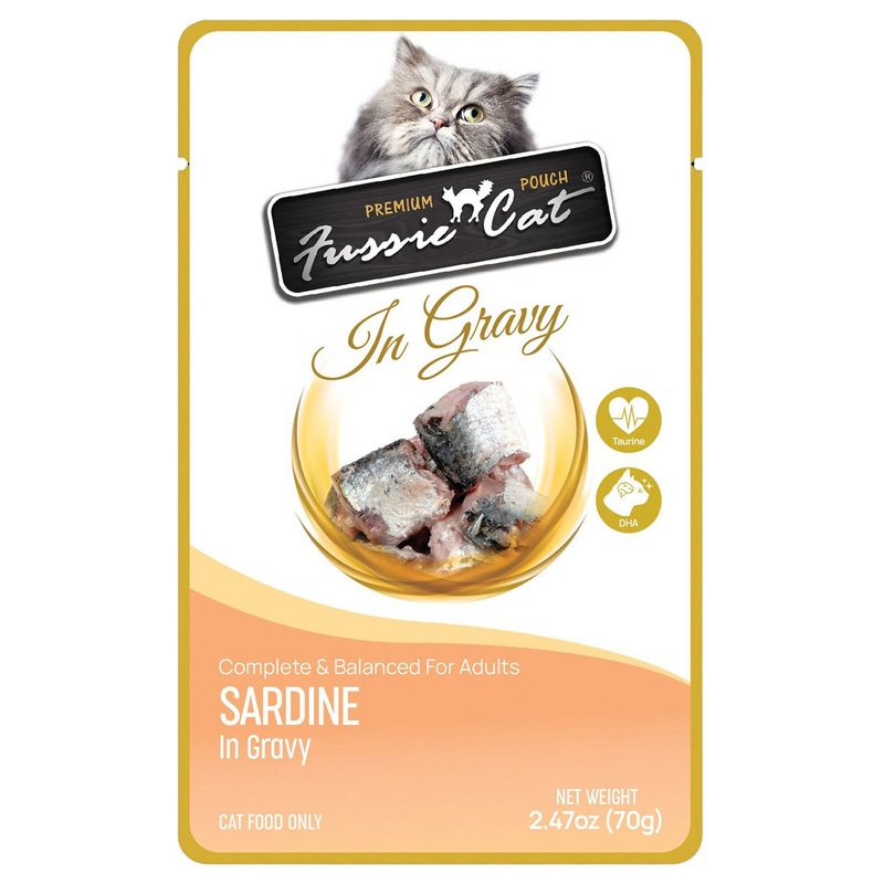 Fussie Cat Premium Pouch Wet Cat Food - Sardine in Gravy - 2.47oz Pouch