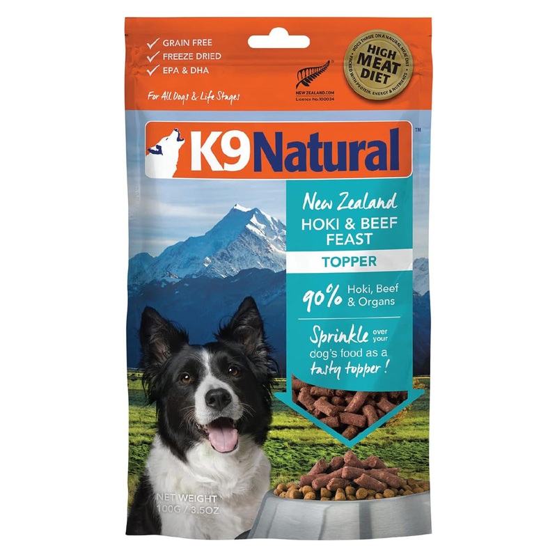 K9 Natural Hoki & Beef Feast Freeze-Dried Dog Food 5oz